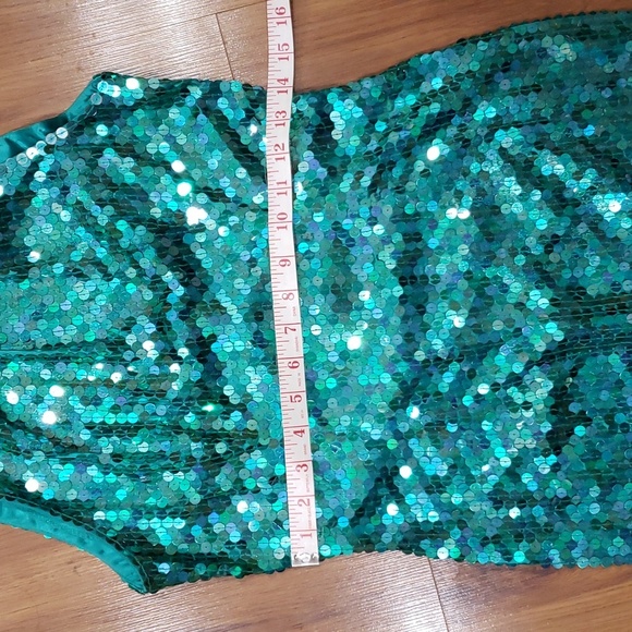 Niteline Teal Sequined Halter Dress! - Picture 9 of 10